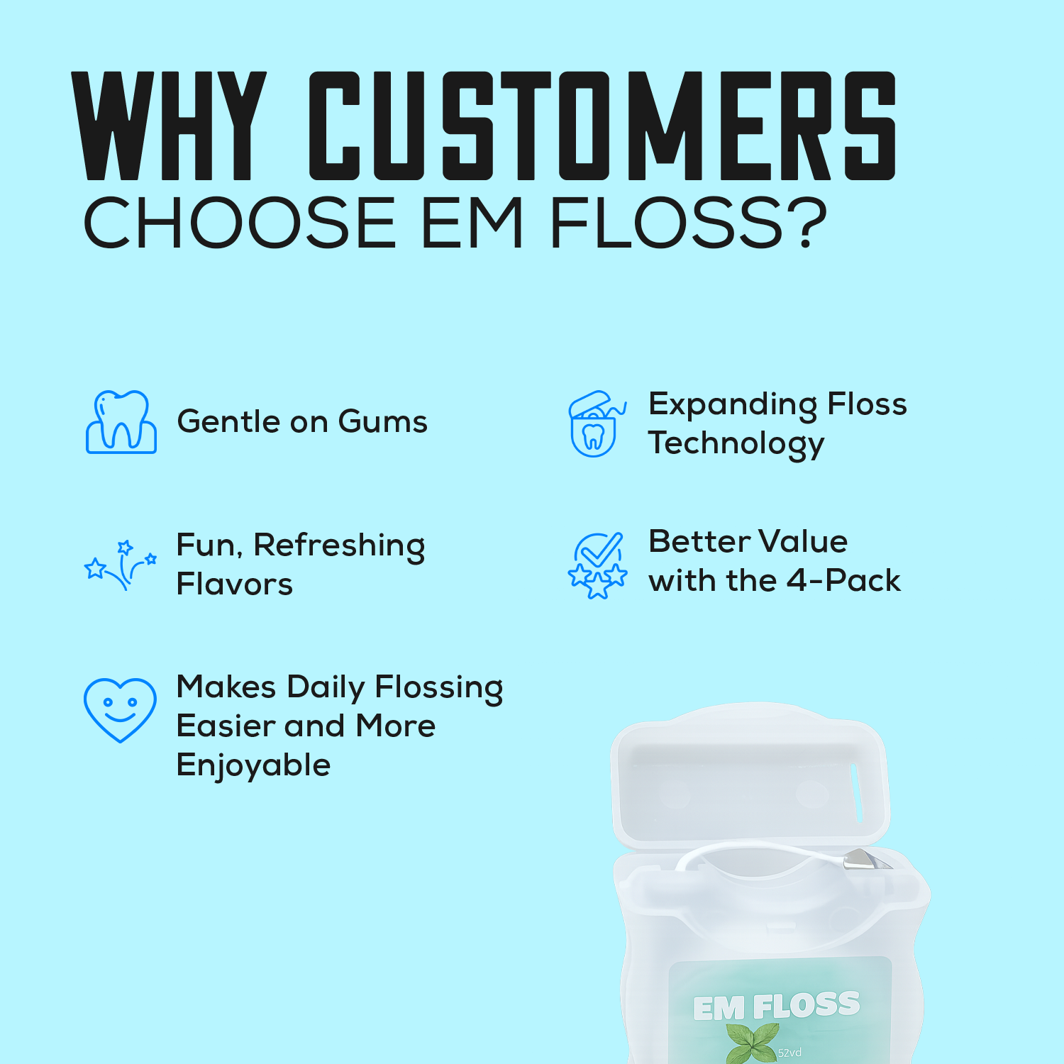 Why Customers Choose EM Floss — 5 Benefits